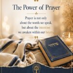 Ana B'Koach Kabbalistic prayer with an inspirational quote about spiritual intention and inner connection.